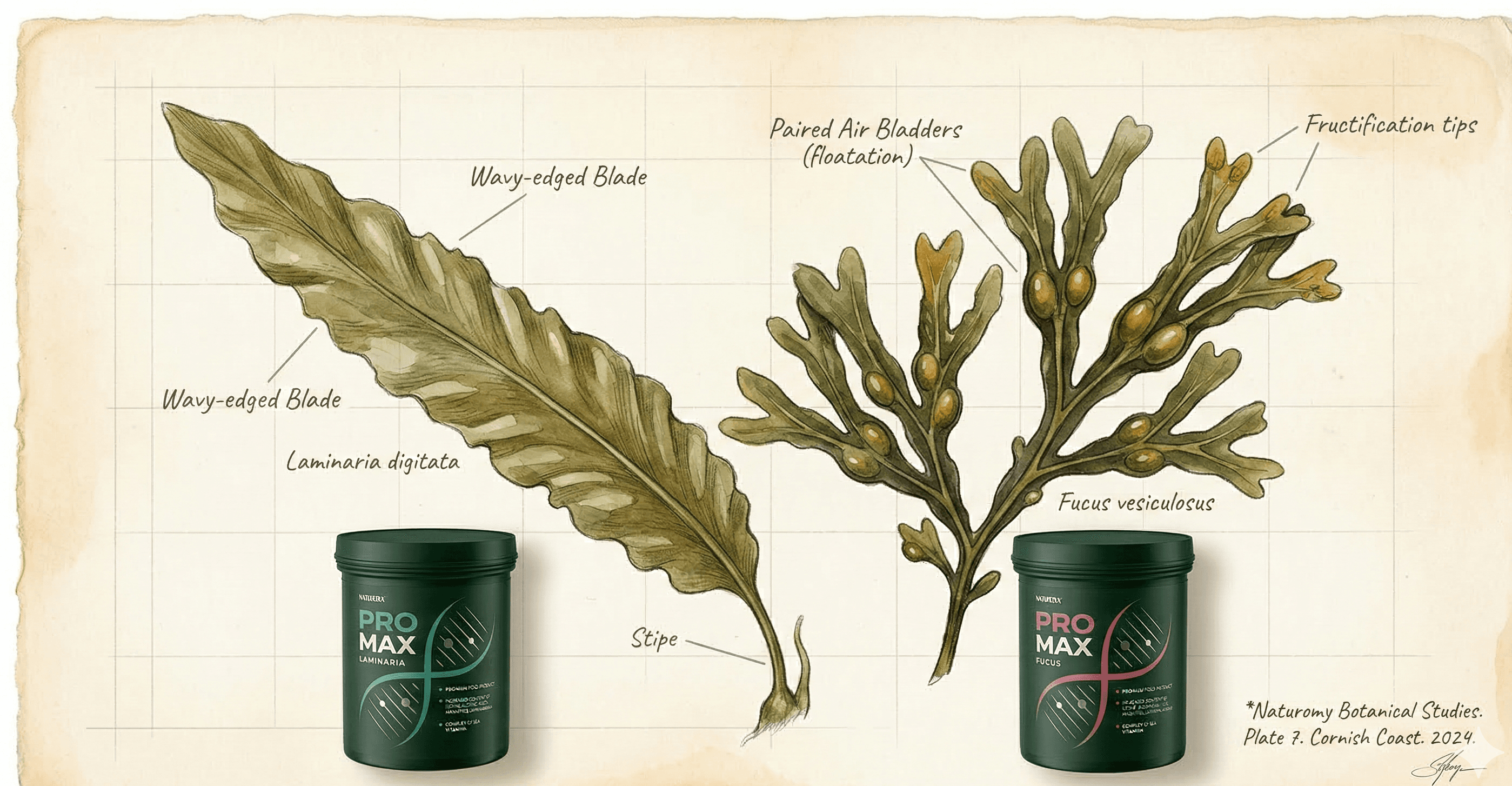 Laminaria and Fucus: Two Seaweeds, Different Strengths